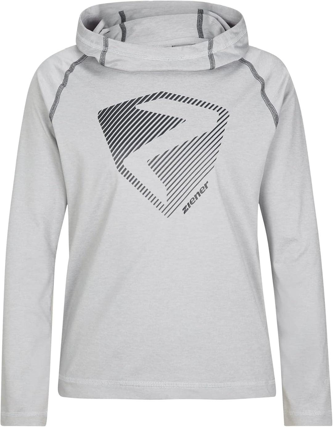 Ziener Unisex Kinder Janup Kapuzen-Pullover, Mid Layer | atmungsaktiv, elastisch, PFC frei (1er Pack