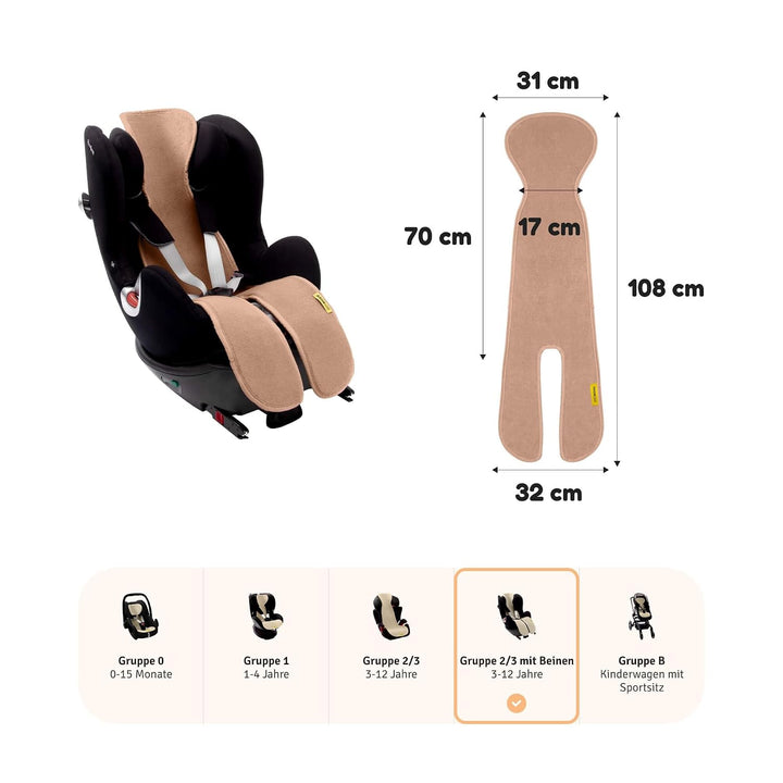 Aeromoov - Baby Sitzauflage Air Layer - Einlage Für Autositz oder Kinderwagen - Gruppe 2/3 mit Beine