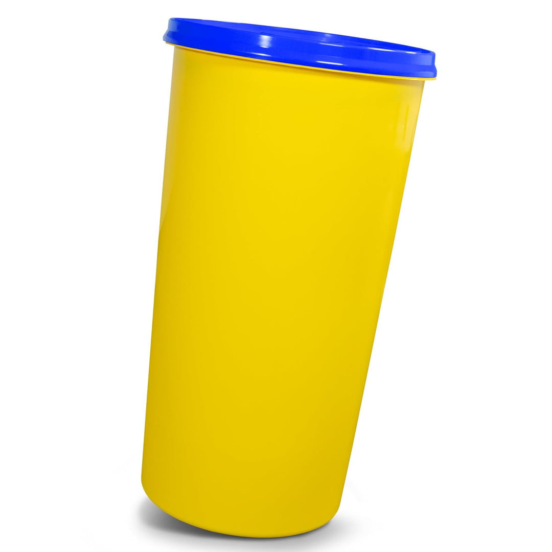 Mülleimer 60l mit geruchsdichtem Deckel (Blau), Gelber Sack Ständer, Made in Germany, Müllsackstände