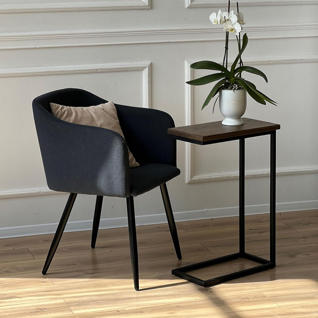 BestLoft® Beistelltisch San Jose (CSD) Laptoptisch Couchtisch (Gestell schwarz+Platte