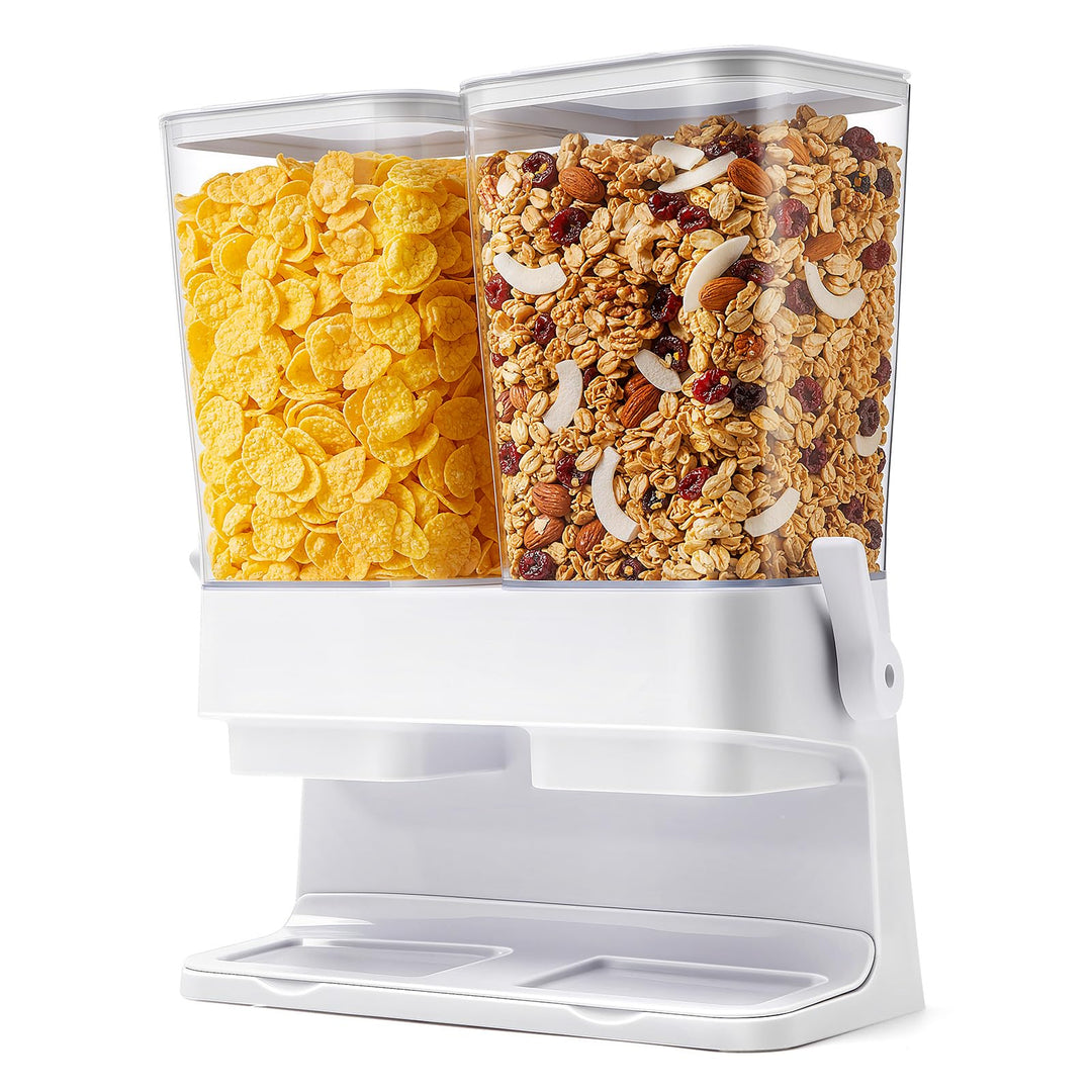 Müslispender 2er Pack, 6L Gesamtkapazität Cornflakes Spender -Fassungsvermögen eines einzelnen Fachs