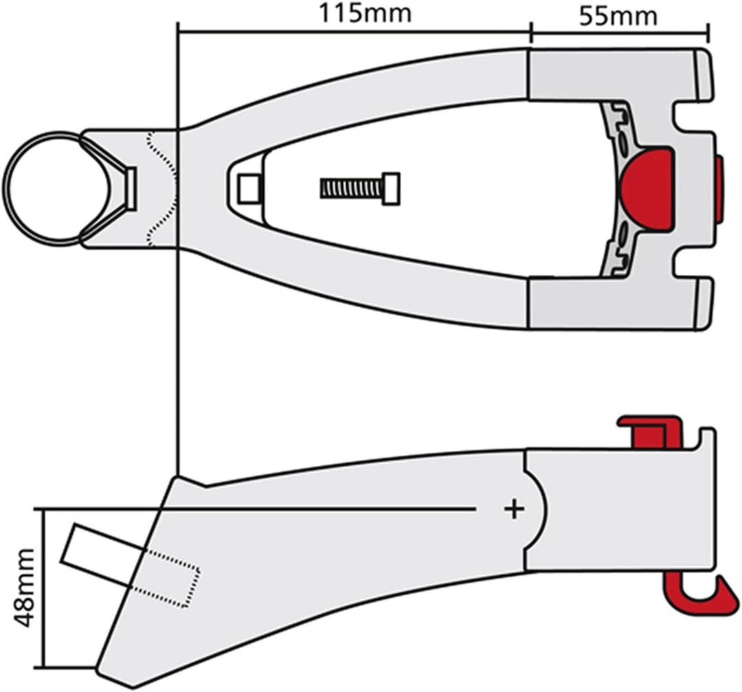 fixbag FB1346165 - Fahrrad-Umhängetasche mit Klickfix Adapterplatte + Extender Adapter fürs Fahrrad,