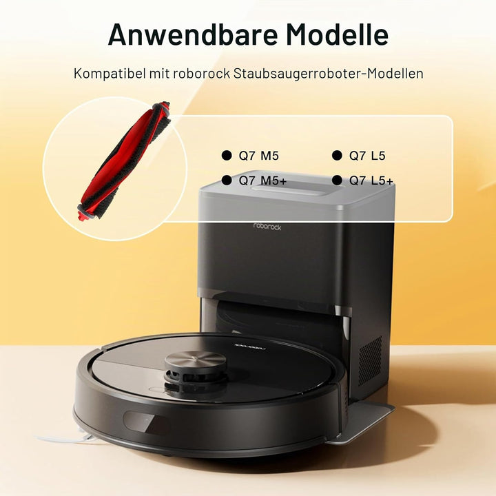Hauptbürste für roborock Q7 L5+, 2 Stück Saugroboter Zubehör für roborock Q7 M5, Q7 M5+, Q7 L5 Ersat