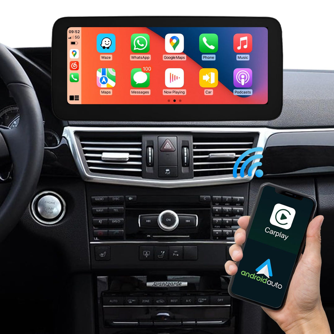 Road Top 12,3 Zoll Ultra-schmal Autoradio Touchscreen Drahtlos CarPlay Android Auto für Mercedes Ben