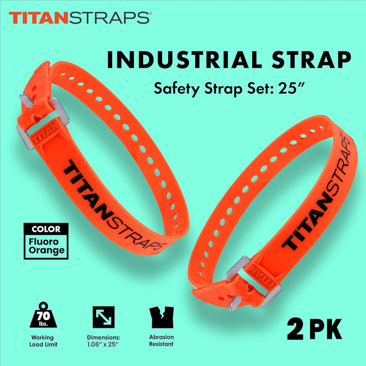 Titan Industrial Straps Sicherheitsgurt-Set zum Sichern von Splits, Lastenfahrrädern, Gartenschläuch
