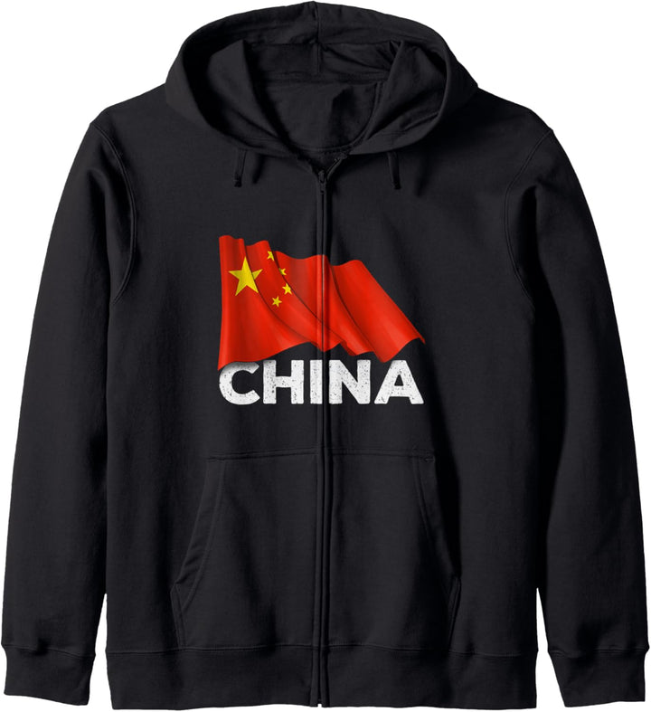 China Country Shirt - wehende chinesische Flagge Kapuzenjacke