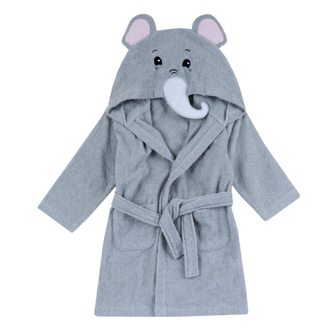 Chicco Bademantel aus weichem Schaumstoff, in Form von süssem Elefant, bunt und lustig, mit zwei beq