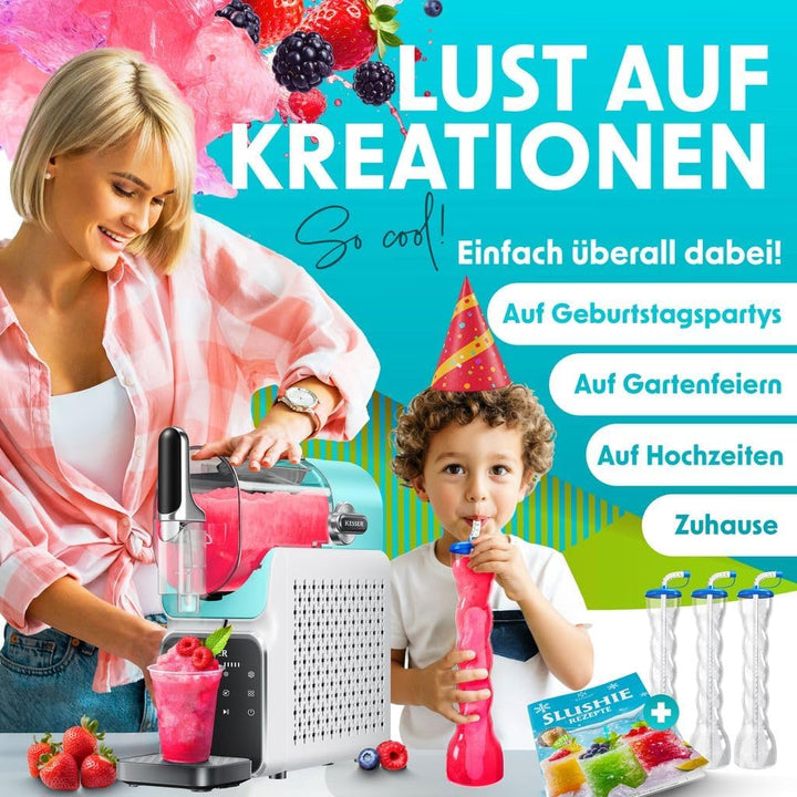 KESSER® Slush Maschine für zu Hause - Slush Ice Maker 2L - für Slush, Eis-Cocktails, Frappés, Milchs