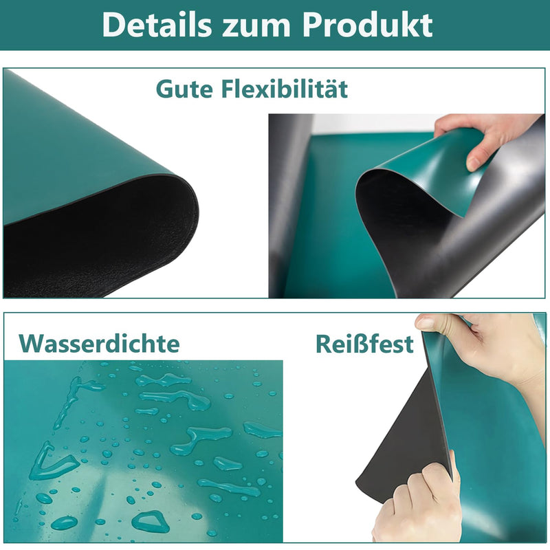 uyoyous Antistatik-Matte Lötmatte ESD Matte 100 x 60 cm Antistatische Arbeitsmatte Tischmatte Rutsch