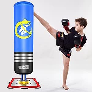 Dripex Boxsack Jugend Freistehender Standboxsack Boxpartner Boxing Trainer Punching Bag, für Taekwon