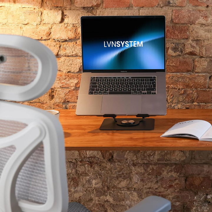 Laptop Ständer Höhenverstellbar 360° Drehbar – Notebook/Tablet Halterung Stabil – Stahl Schwarz bis