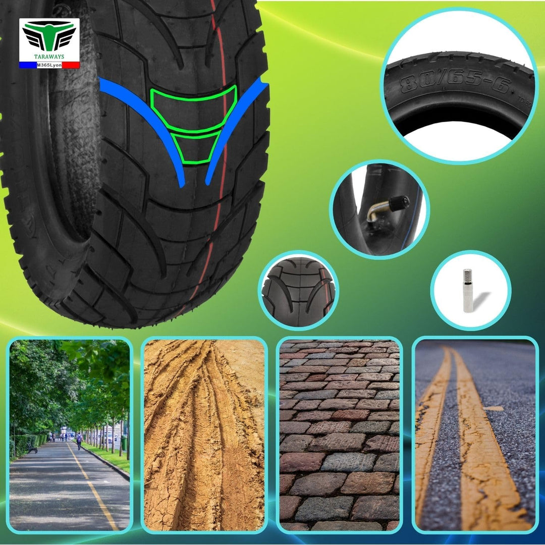 Reifen und Schlauch 80/65-6 für Roller Kugoo M4 Pro- Zero 10X Dualtron Victor Luxury EAGLE Speedway