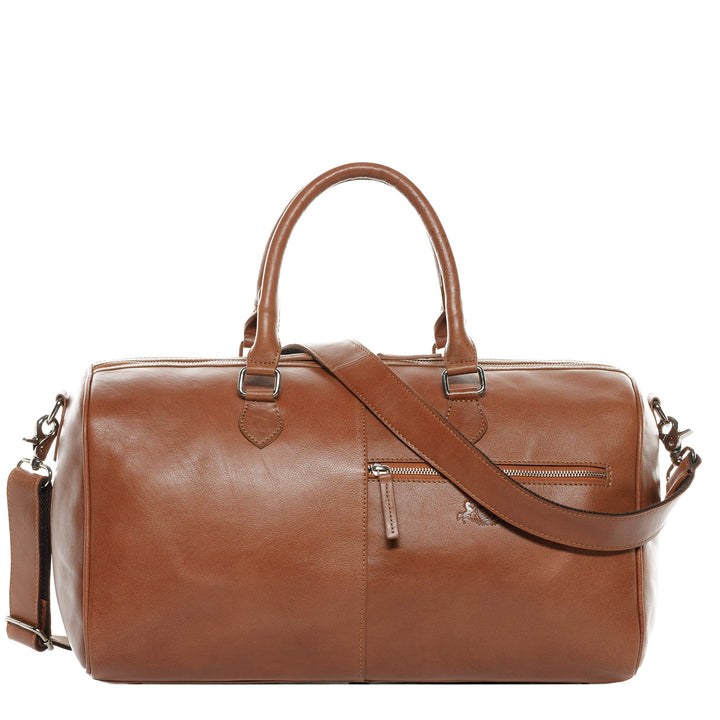 SID &amp; VAIN Weekender Seattle aus Vintage Leder I Sporttasche gross für Herren und Damen I Reisetasch