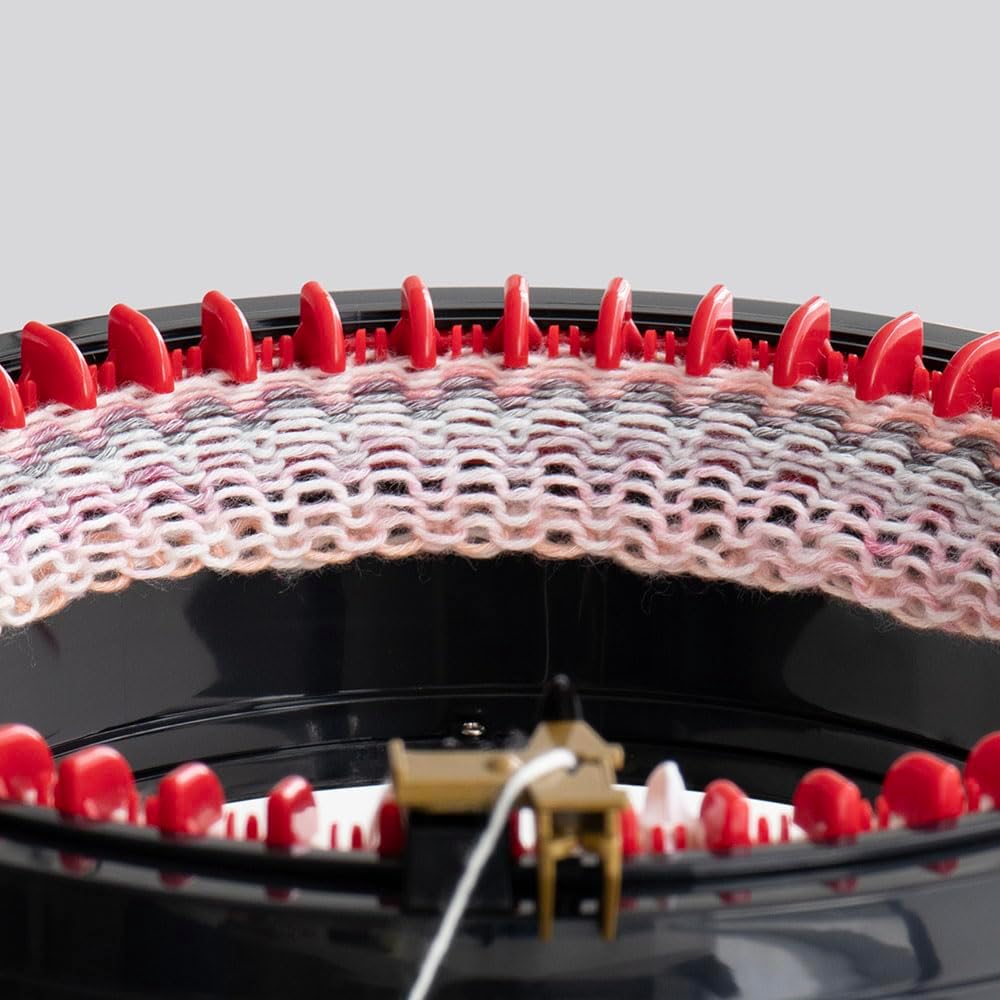 Addi Express-Kingsize 46 Nadeln Strickmaschine, Kunststoff, Schwarz/Rot/Gold, 26 x 15.5 x 25.5 cm Si