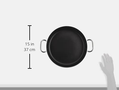 Agnelli Platinium Stieltopf aus Aluminium mit 2 Griffen aus Edelstahl, Silber, Silber, 32 cm, 32 cm