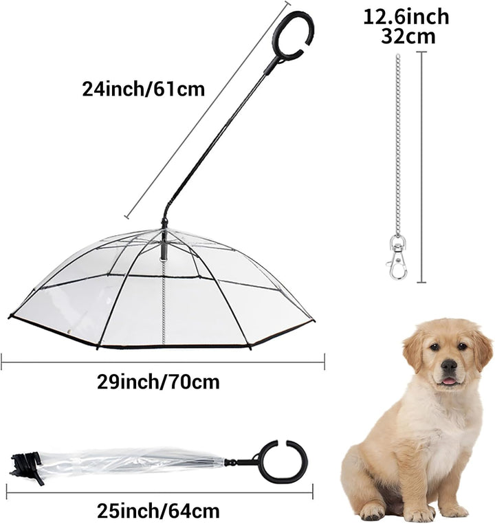 PETLESO Hundeschirme, Regenjacken für Hunde, Hunde Sonnenschirm für Spaziergänge im Freien bei Regen