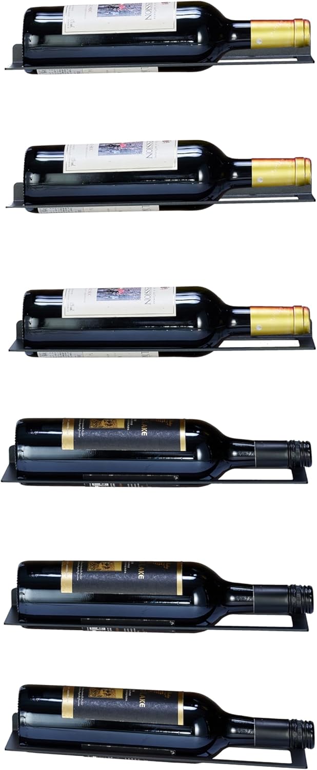 Weinregal Wandmontage 6 Flaschen - Weinschrank - Weinflaschenhalter Hängend An Wand - Weinlagerung -