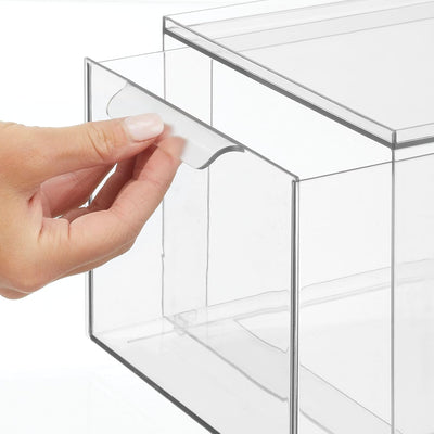 mDesign Schubladenbox – Stapelbox aus Kunststoff für Küchen- und Kühlschrank – Küchen Organizer für