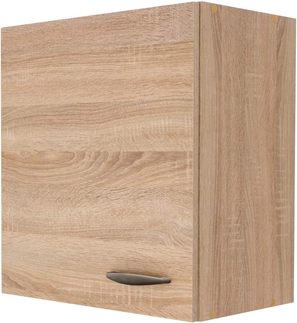 Flex Well Küchen-Hängeschrank HERNE - Oberschrank - 1-türig - Breite 50 cm - Eiche Sonoma