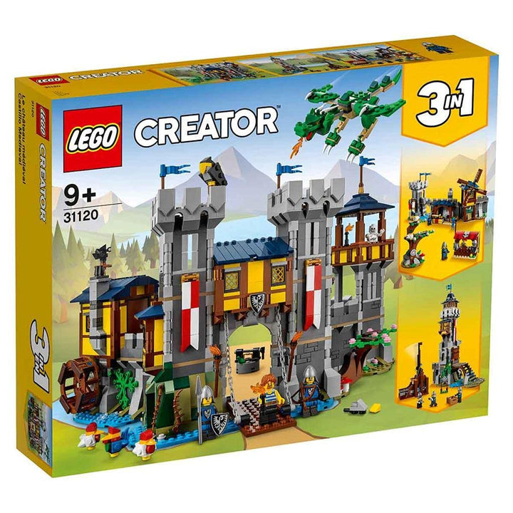 LEGO Creator Mittelalterliche Burg Konstruktionsspielzeug, mit Drachen Figur, ab 9 Jahren, 1426 Stüc