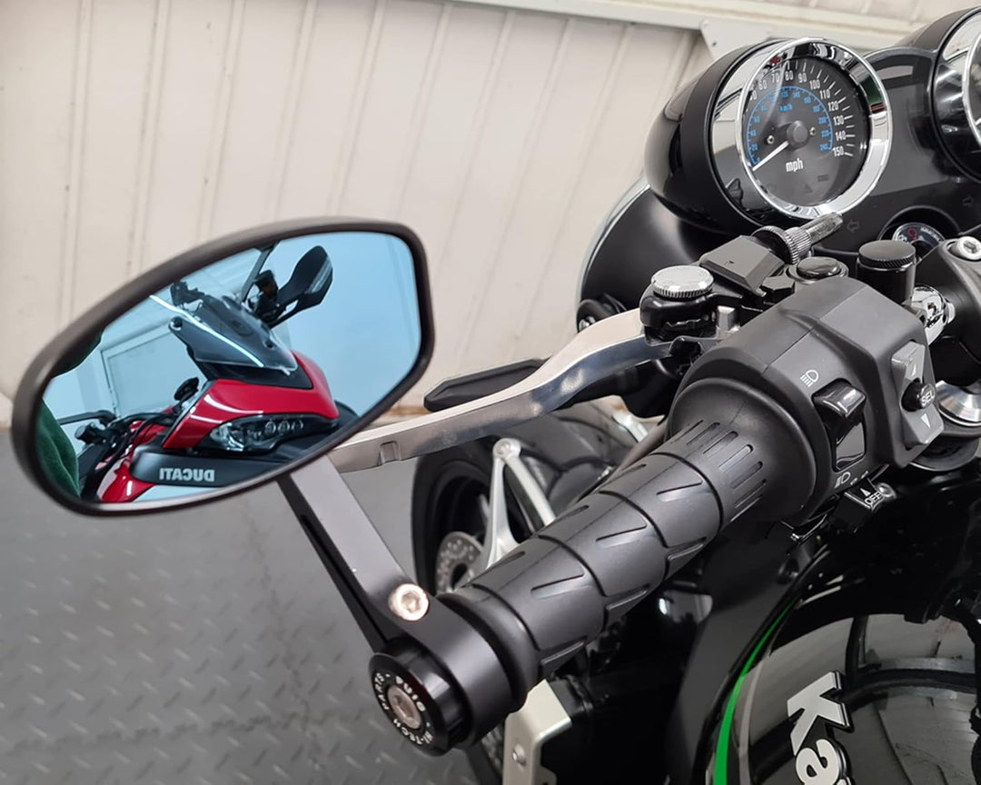 Lenker Ende Spiegel Motorrad - CNC Bearbeitet Aluminium - Paar
