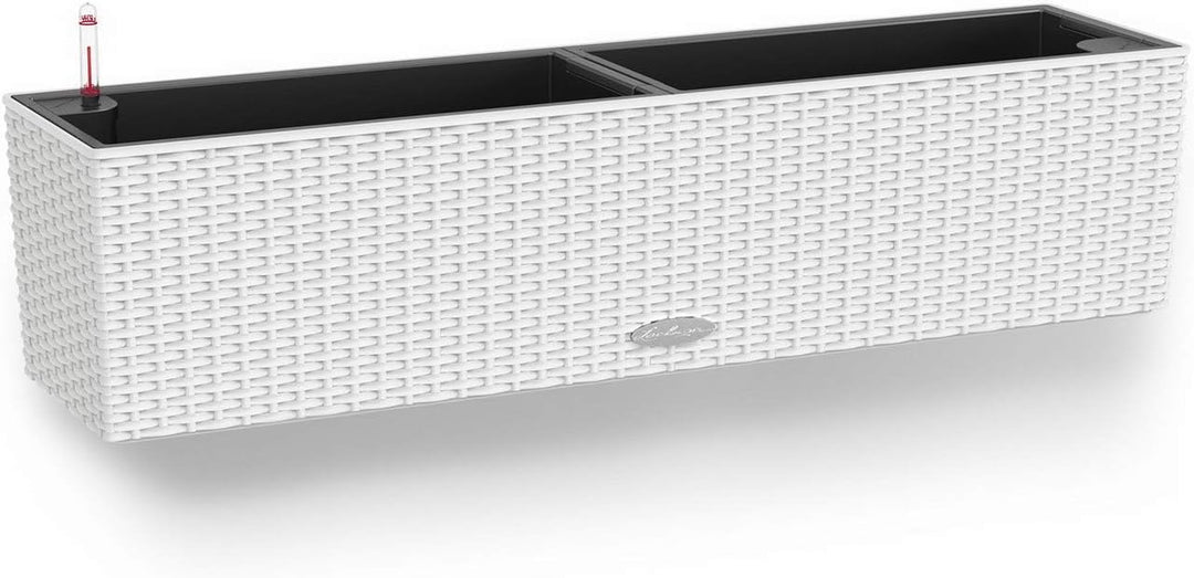 Lechuza "BALCONERA Cottage 80" Pflanzgefäss mit ERD-Bewässerungs-System, Weiss, 79 x 19 x 19 cm &amp; Cu