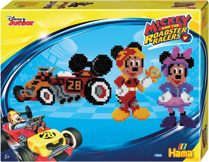 Hama 7949 - Geschenkpackung Micky und die flinken Flitzer, ca. 4000 Bügelperlen und 2 Stiftplatten