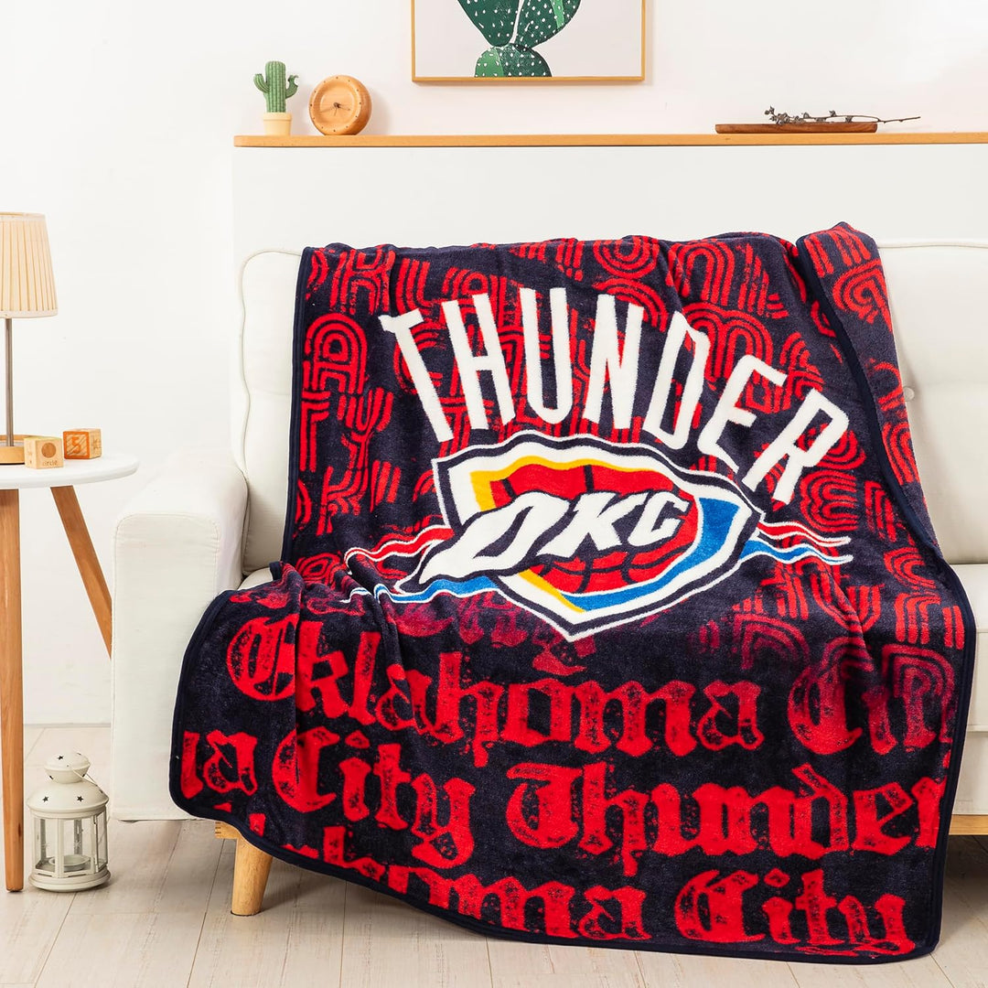 The Northwest Company Offiziell lizenzierte NBA Oklahoma City Thunder Redux Micro Raschel Überwurfde