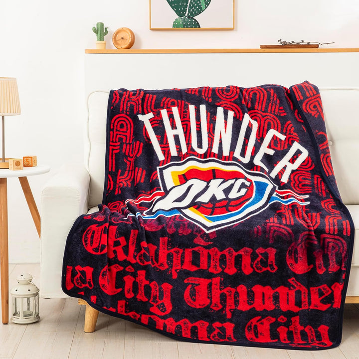 The Northwest Company Offiziell lizenzierte NBA Oklahoma City Thunder Redux Micro Raschel Überwurfde