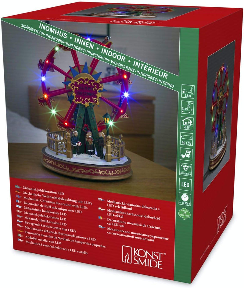 Konstsmide LED Szenerie Riesenrad mit Animation, 3440-000EE, Bunt, Riesenrad