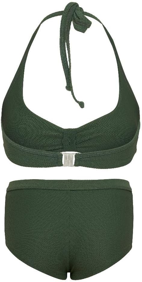 La-V Mädchen Neckholder-Bikini 140-146 Oliv, 140-146 Oliv