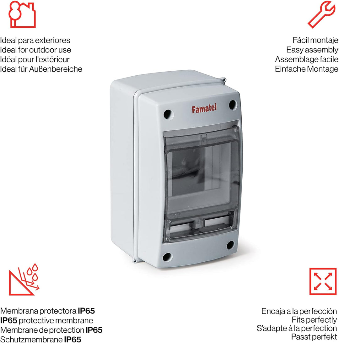 FAMATEL – Aufputzschrank Acqua IP65 I 2-4 Elemente I 170 x 100 x 100