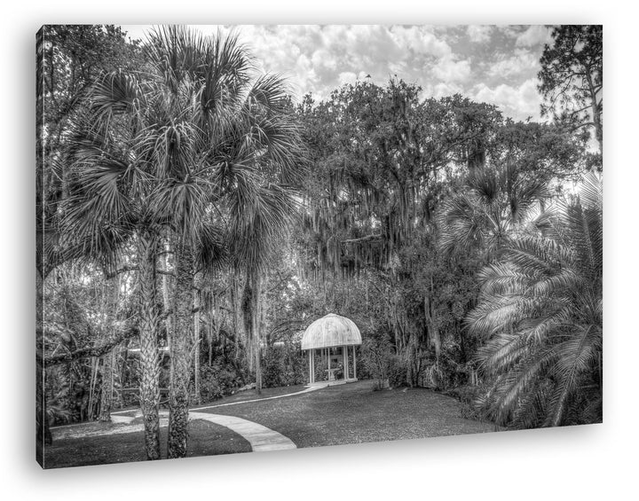 deyoli Pavillon in bezaubernder Landschaft in Florida Effekt: Schwarz/Weiss im Format: 80x60 als Lei