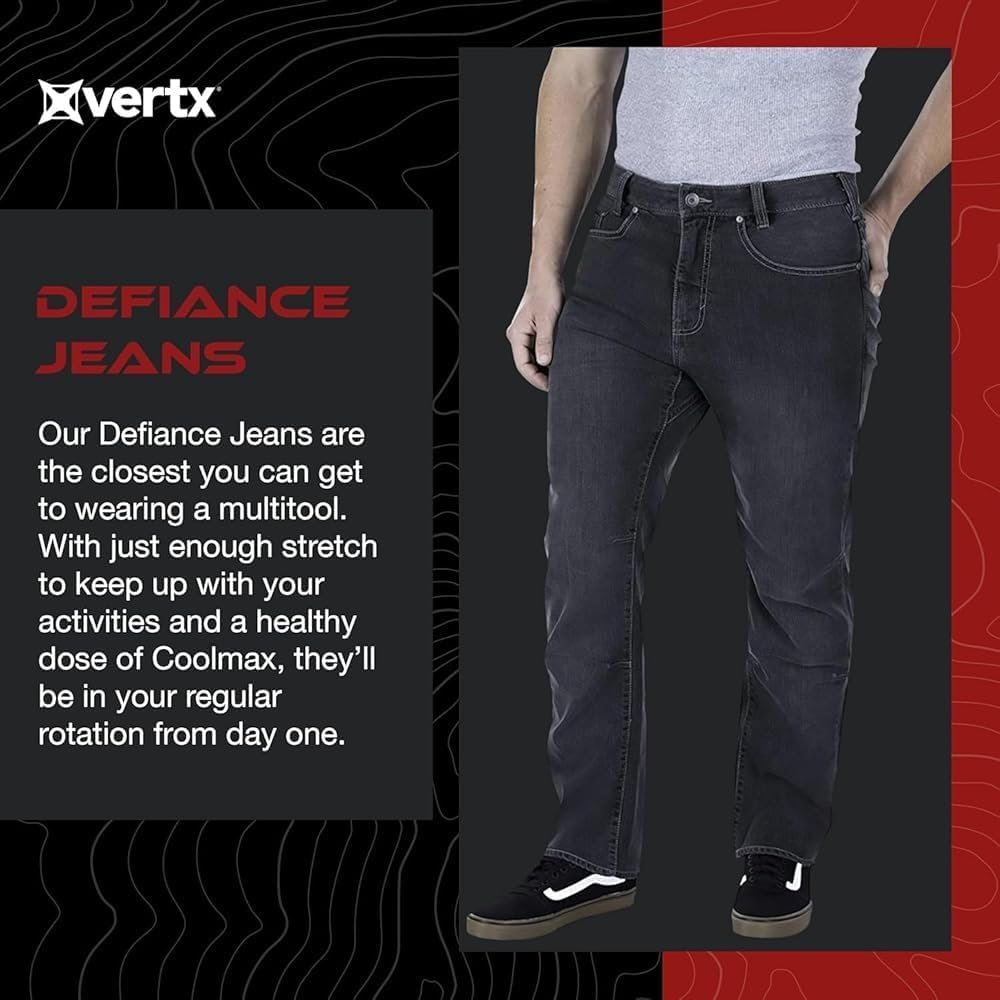 Vertx Herren Freizeithose Defiance Jeans 30W / 32L Black Heart Wash, 30W / 32L Black Heart Wash