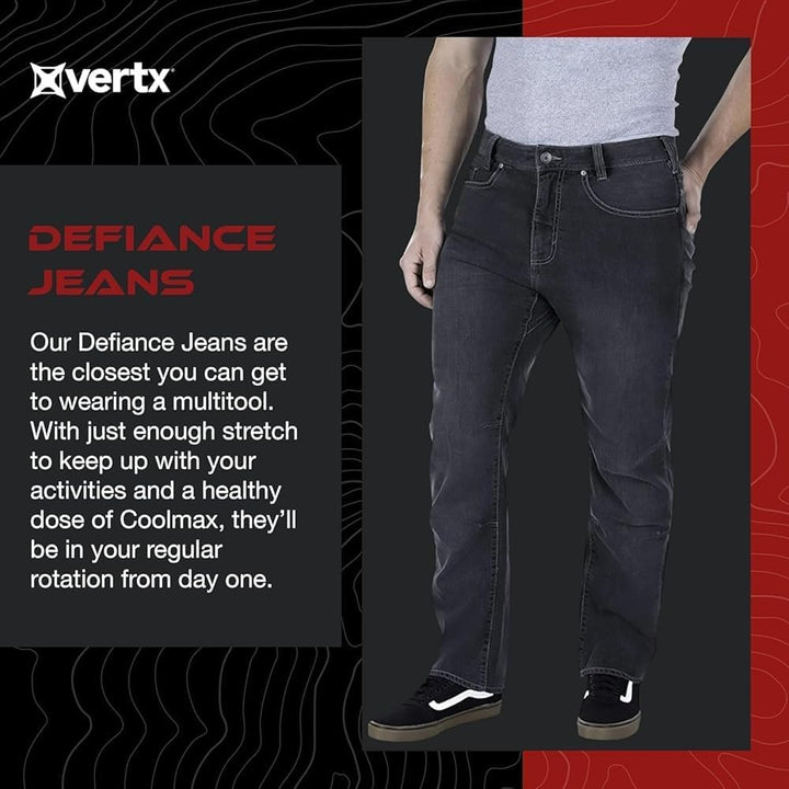 Vertx Herren Freizeithose Defiance Jeans 30W / 32L Black Heart Wash, 30W / 32L Black Heart Wash