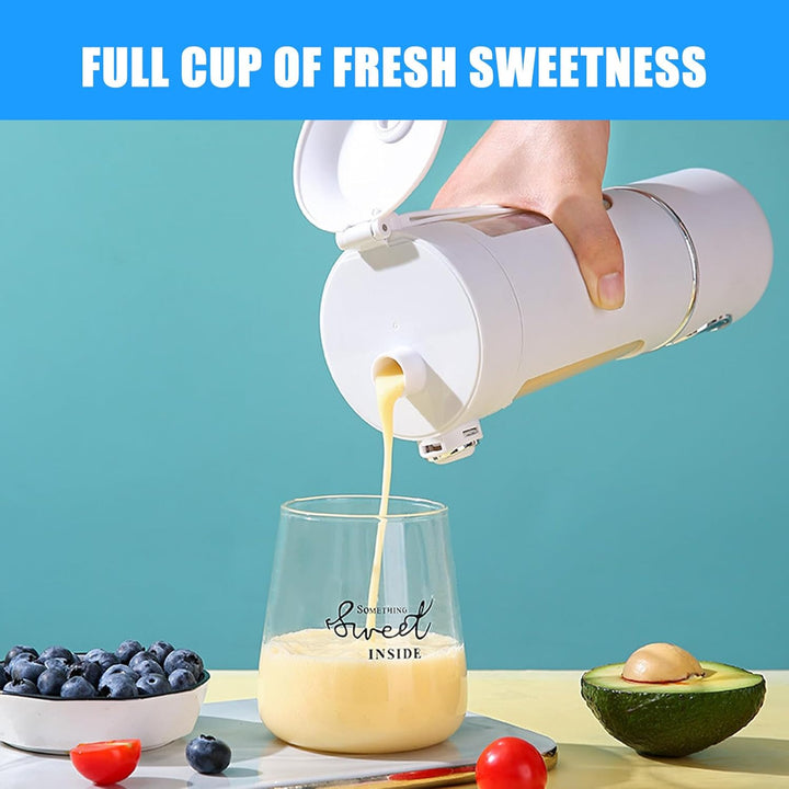 Klein Tragbarer Mixer, 700ml Maker to Go Mini-Standmixer Portable Blender mit 12-Klingen Edelstahl u