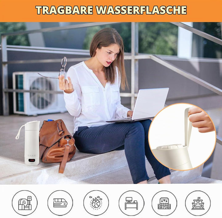 Reise Wasserkocher Klein, Reisewasserkocher Klein, Auto Wasserkocher, 400ml Mini Tragbarer Elektrisc