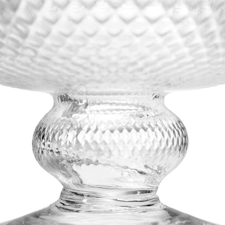 Leonardo Poesia Dekoschale aus Glas, Blumenvase mit Fuss, Höhe 19,5 cm, klar, 076435