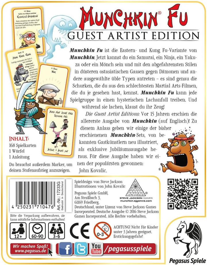 Pegasus Spiele 17233G - Munchkin Fu Guest Artist Edition, Kovalic-Version