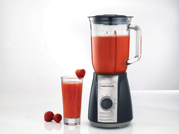 Morphy Richards 403010 Standmixer mit Eiszerkleinerungsklingen Inspire Kitchen Confidence, Glas, 600