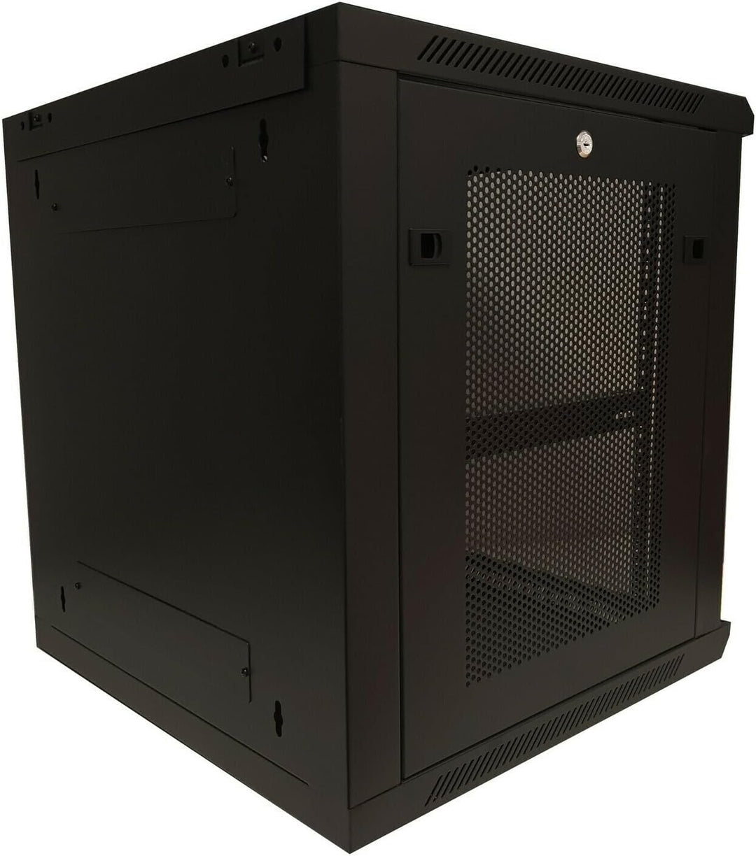DSIT 12HE Serverschrank - 19 Zoll Wandgehäuse mit Glastür und Perforierte Seitenwände (BxTxH) 600 x