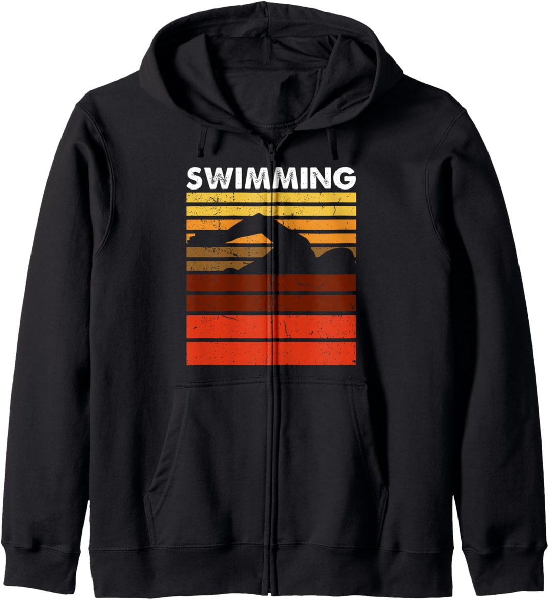 Schwimmen Sport Retro Vintage Schwimmer Kapuzenjacke