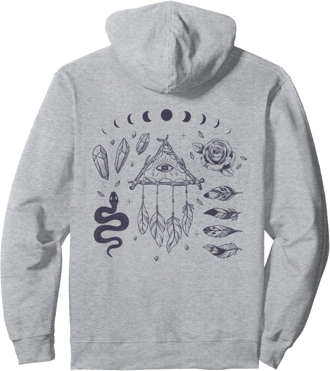 Traumfänger und Mondhexe zum Basteln Pullover Hoodie