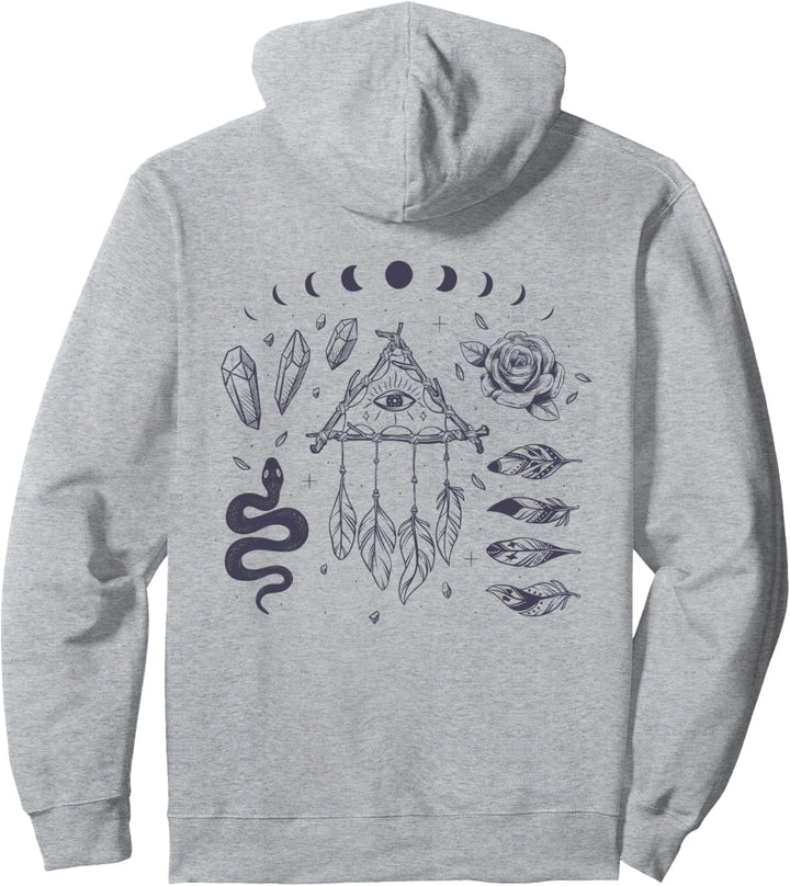 Traumfänger und Mondhexe zum Basteln Pullover Hoodie