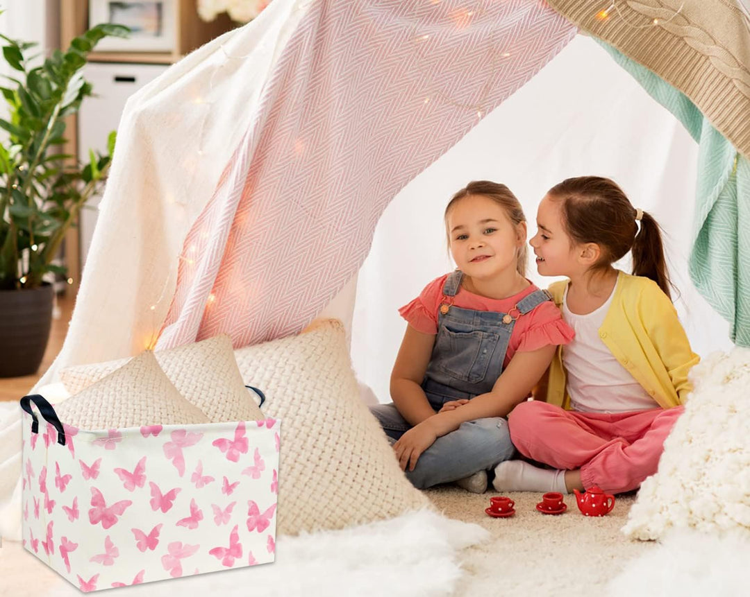 Rechteckiger Schmetterlingskorb für Kinder, Baby-Aufbewahrungskorb, niedlicher Spielzeug-Aufbewahrun