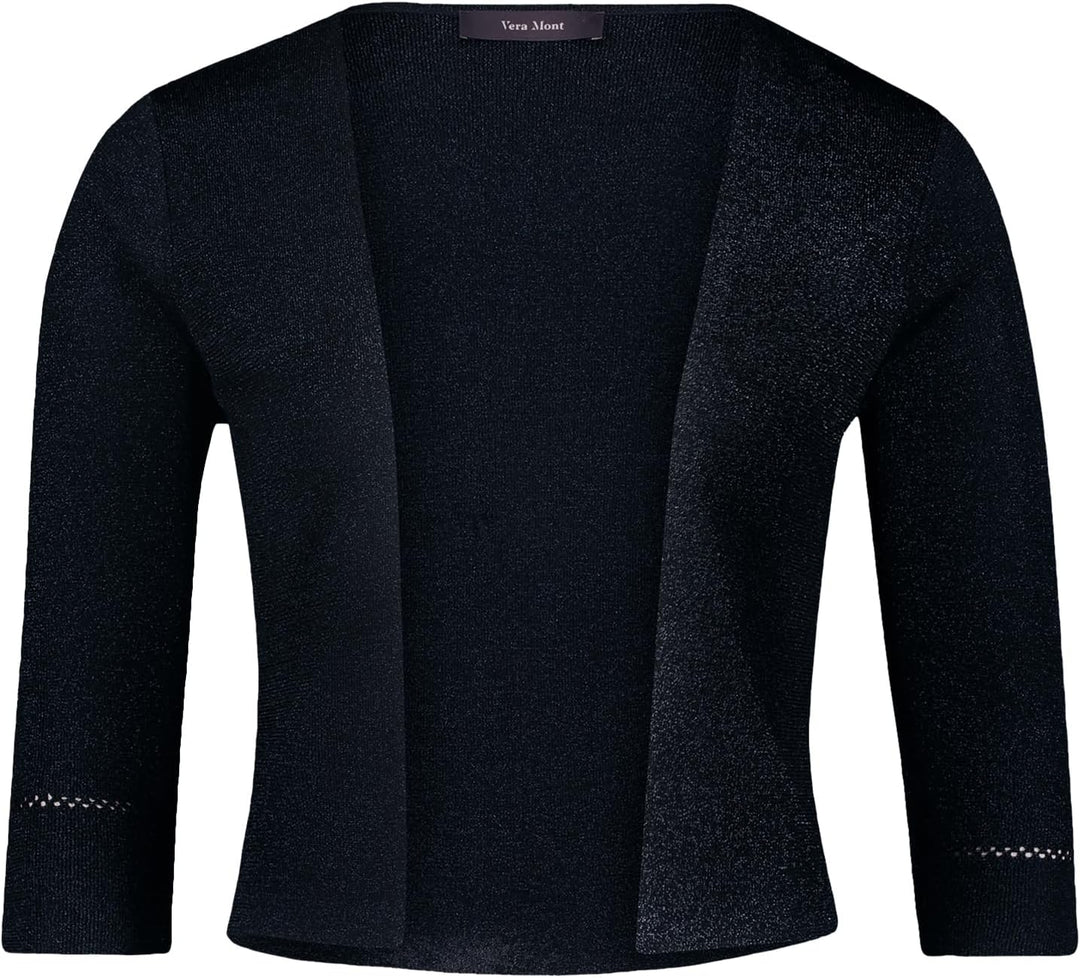 Vera Mont Damen Strickbolero ohne Verschluss S Blau, S Blau