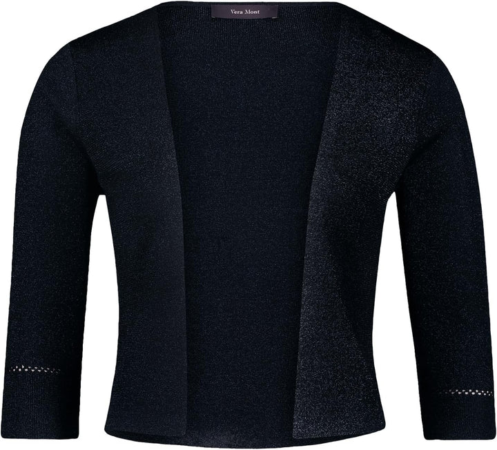 Vera Mont Damen Strickbolero ohne Verschluss S Blau, S Blau