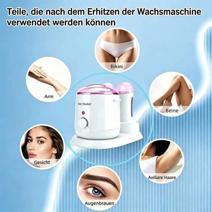 Wachswärmer 3-in-1 800ml, Temperature Control Verstellbar Wachsschmelzmaschine, Professioneller Wach