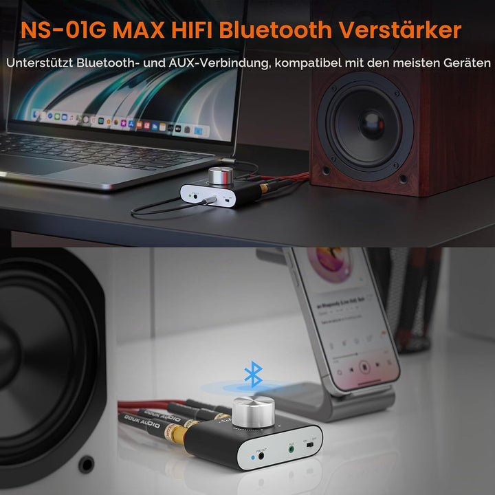 Nobsound TPA3221 Bluetooth Verstärker für Lautsprecher: HiFi 100W×2 mit Aktiv Subwoofer Anschluss fü