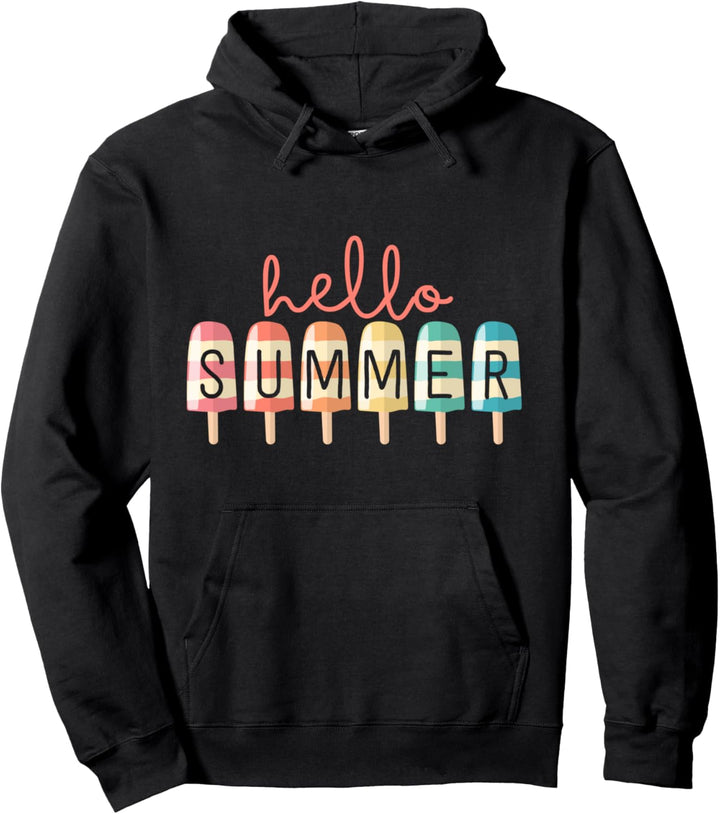 Hello Summer Eis Eiscreme Sommer retro Outfit Deko Pullover Hoodie